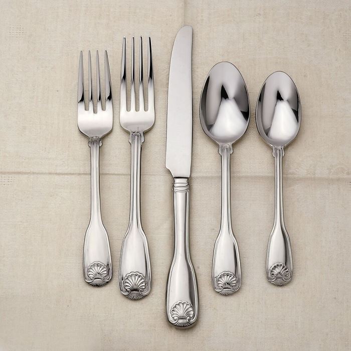 Shell Flatware, 90 Piece Set