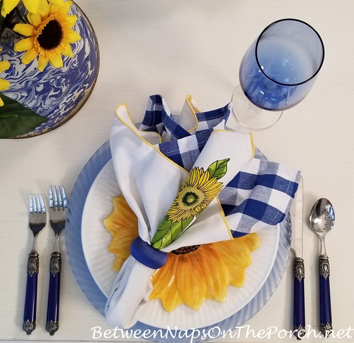 Sunflower Themed Table Setting