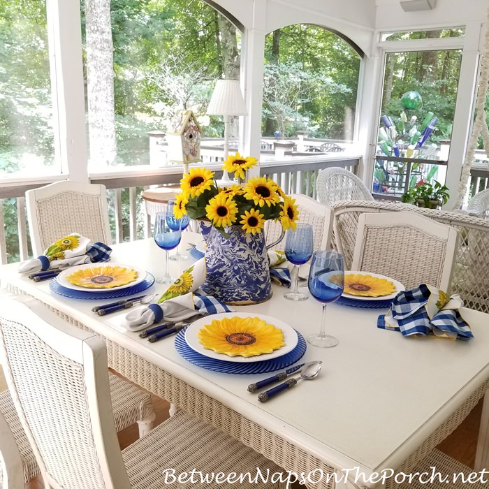 Sunflower Themed Tablescape