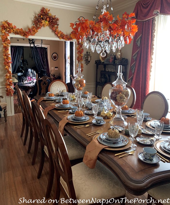 Elegant Halloween Table Setting