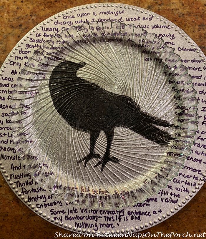 Tabletop Charger Craft, Edgar Allan Poe, The Raven