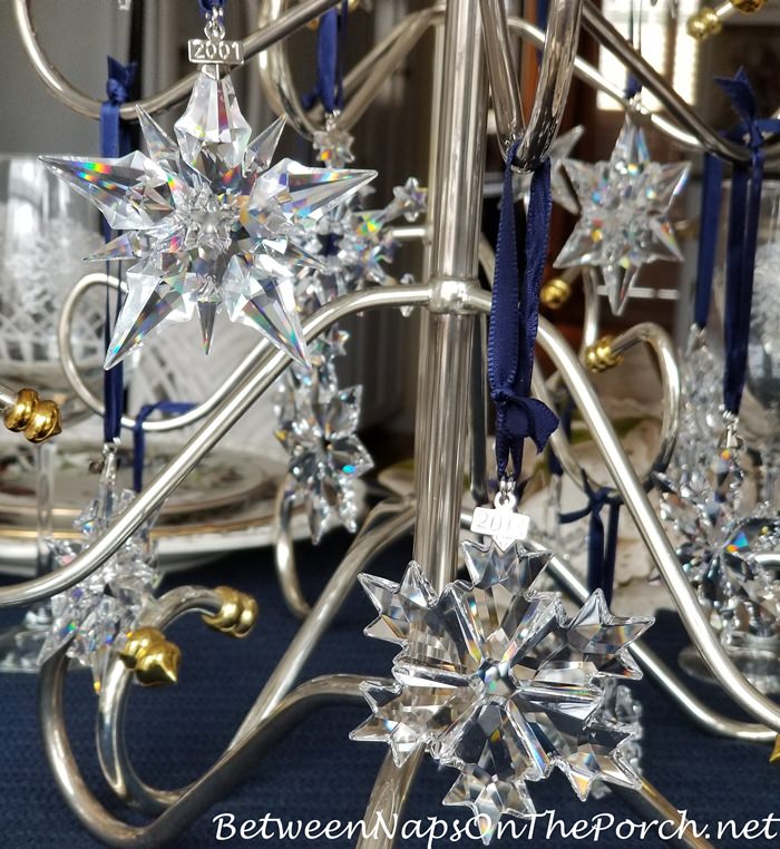 Swarovski Crystal Snowflake and Star Ornament