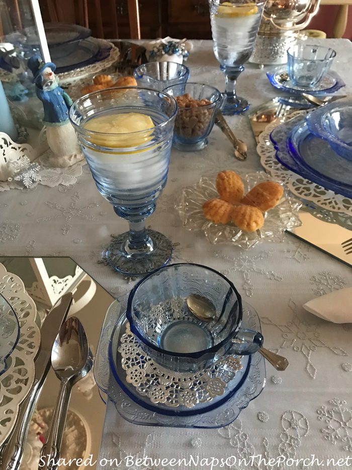 Blue on sale depression glass