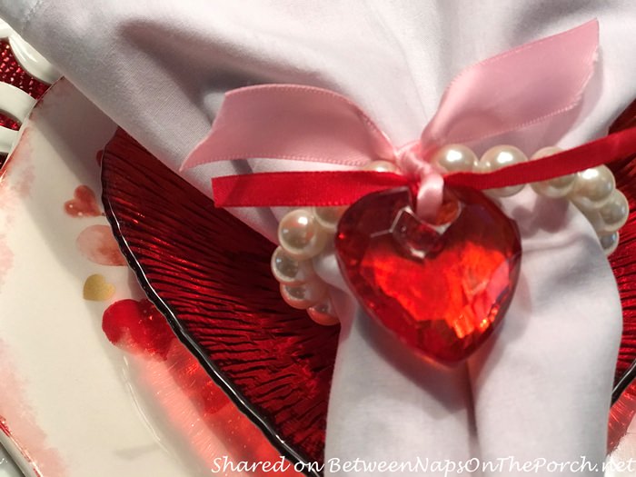 Heart and Pearl Napkin Ring