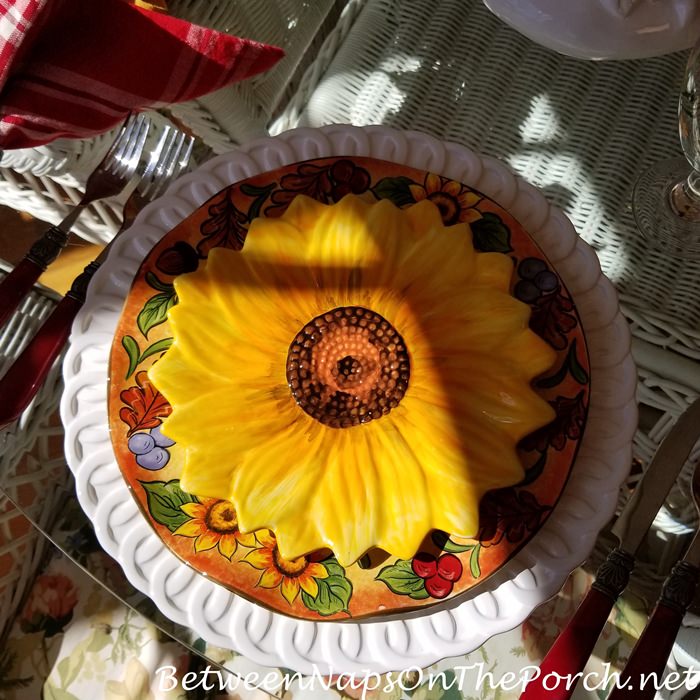 Maxcera Sunflower Plates, Sunflower Themed Table Setting