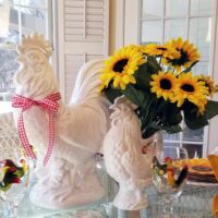 Rooster Sunflower Centerpiece