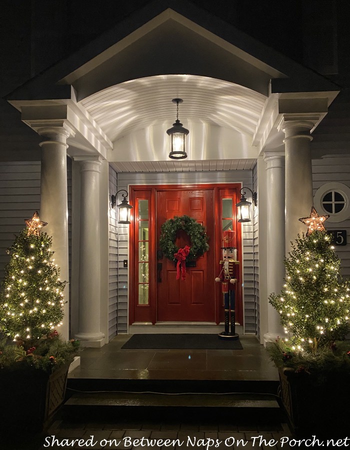 Front Porch Renovation Addition, Topiary Planters