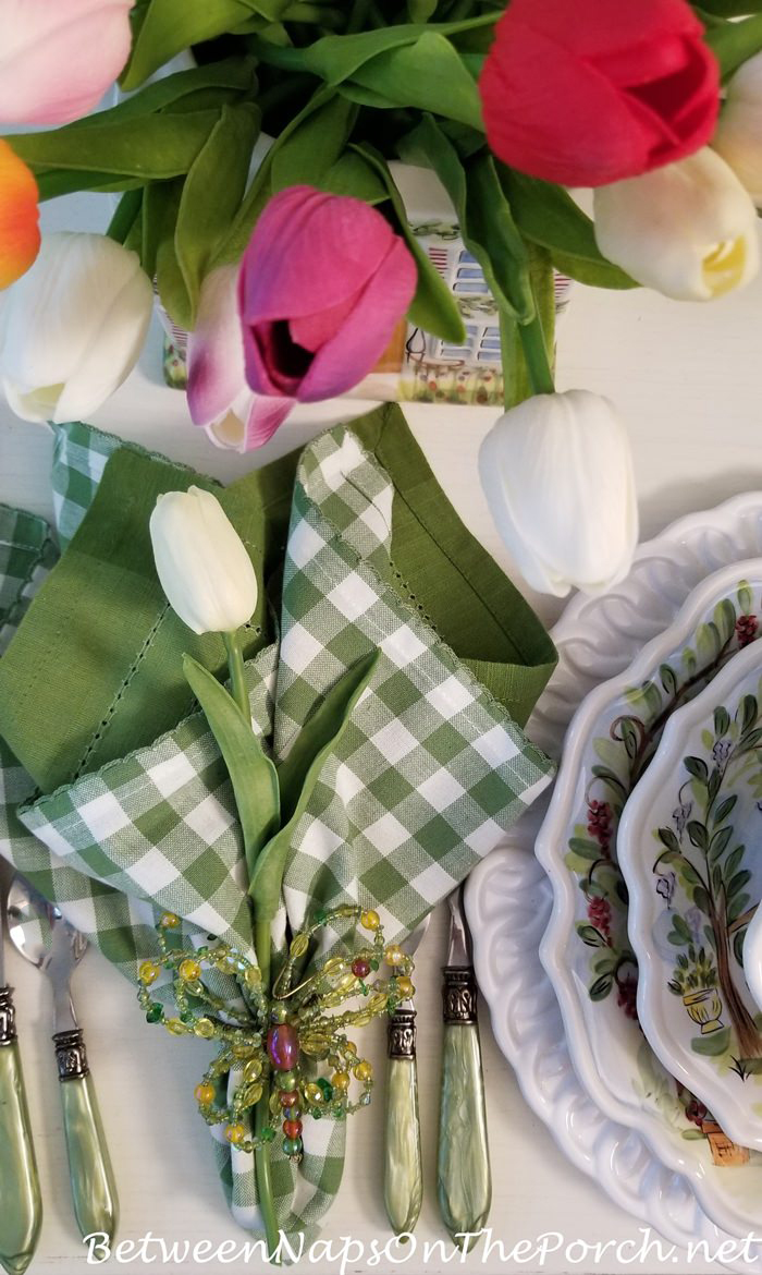 Spring Table, Butterfly Napkin Rings