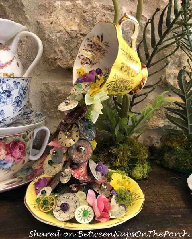 How to Make Whimsical, Floating Teacups for an Alice in Wonderland Party –  Between Naps on the Porch