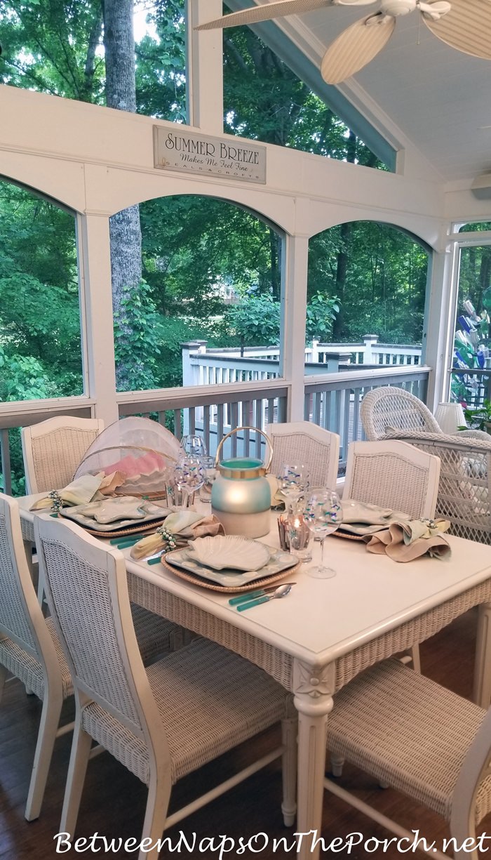 Screen Porch Dining for Spring and Summer