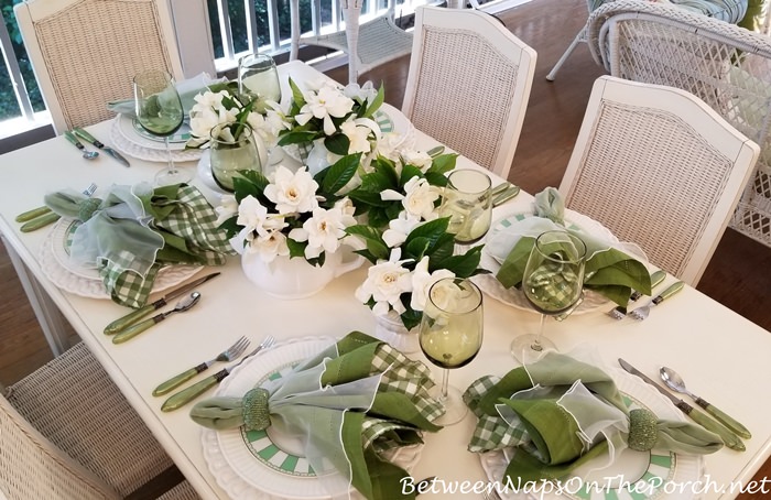Fragrant Gardenias in a Spring Table Setting