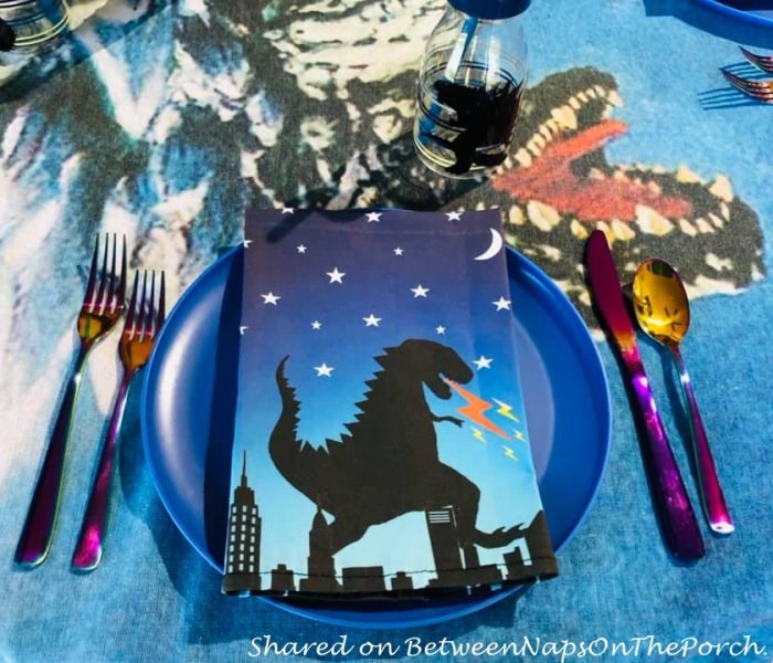 Godzilla Plates for Godzilla themed Table