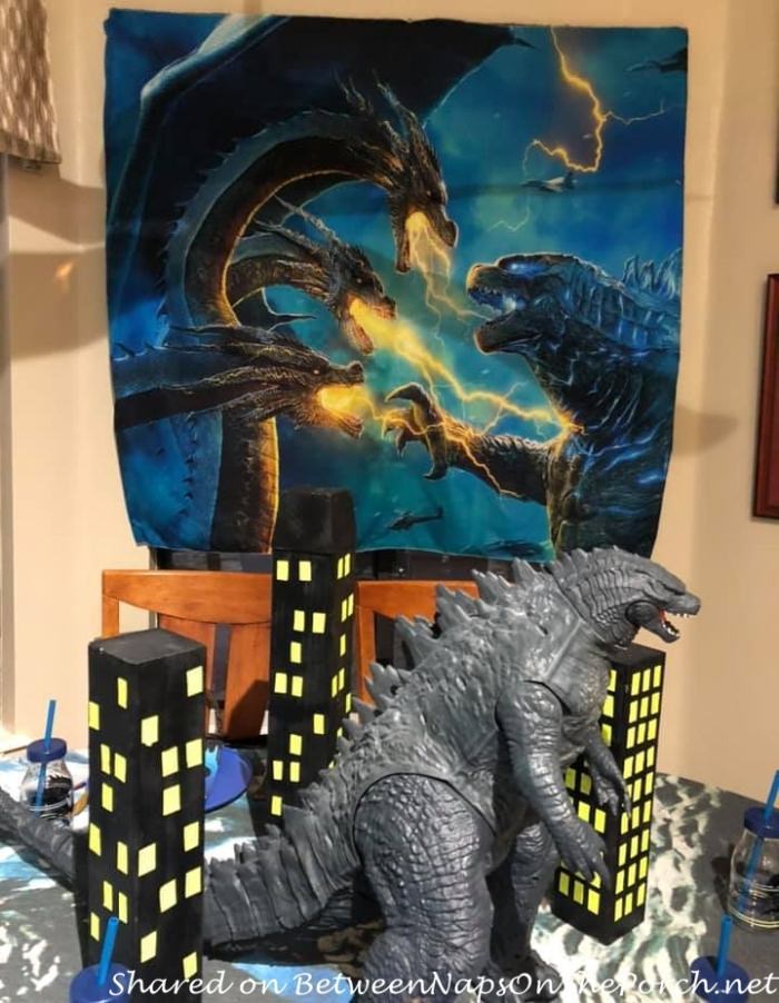 Godzilla Themed Table Setting, Godzilla Poster