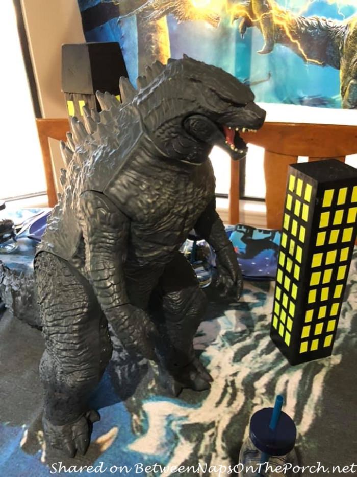 Huge Godzilla for a Godzilla Themed Table Setting