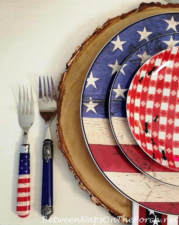 Mixing Flatware in Table Settings, 4th of July Table