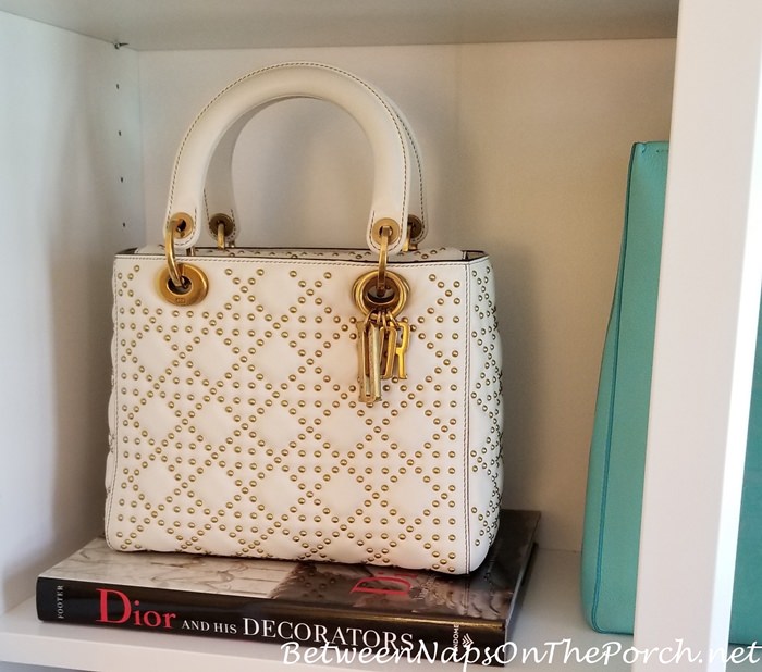 Studded Lady Dior with Dior Book, Handbag Storage with Fashion Books