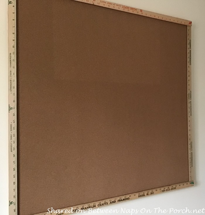 Frame Bulletin Board with Yardsticks