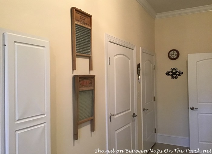 Laundry Room Decorations with Antique Washing Boards