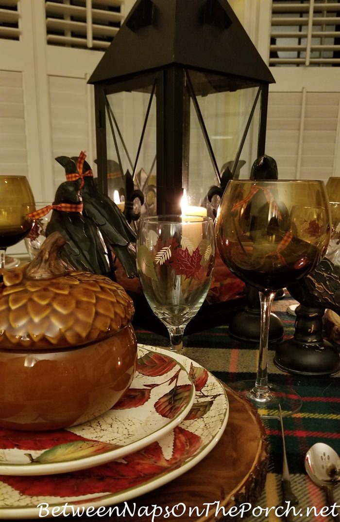 Acorn Soup Tureen in Fall Table