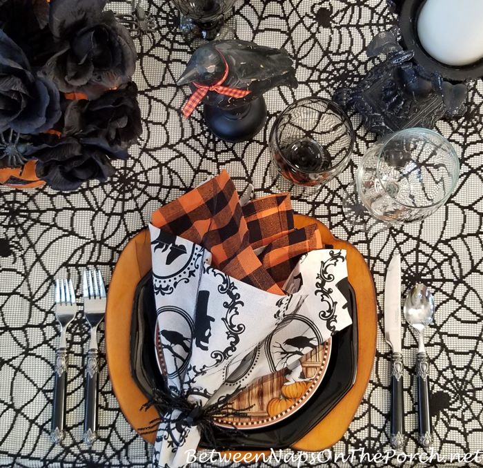 Halloween Tablescape, Halloween Napkins