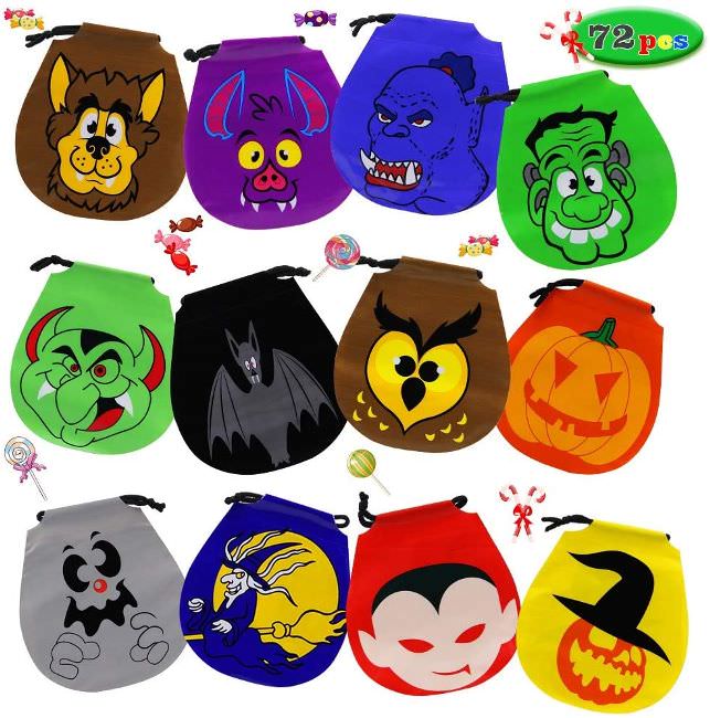 Halloween Treat Bags with Drawstring