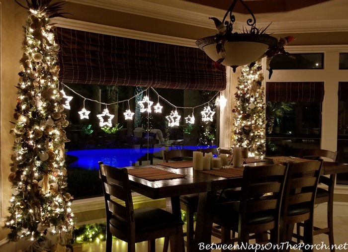 Christmas Decoration with Pool View
