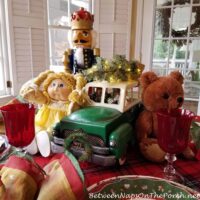 Christmas Table with Toy Centerpiece