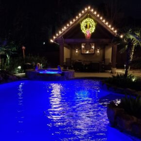 Enjoy a Nightime Swim at Christmastime
