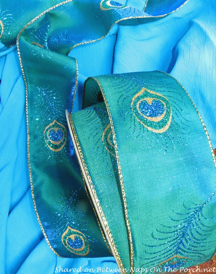 Turquoise Peacock Ribbon
