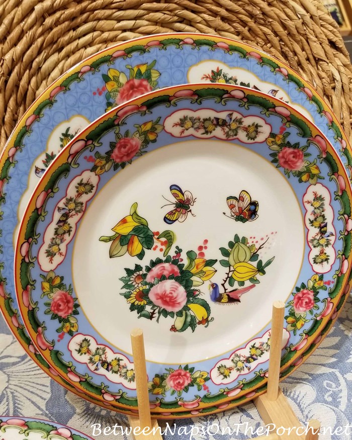 Beautiful Famille Rose Dinnerware, Spring Colors