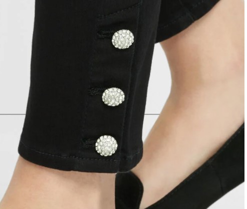 Jewel Button Jeggings