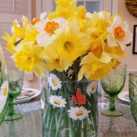 Daffodil Centerpiece for St. Patrick's Day Table