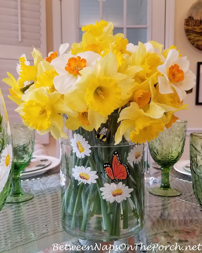 Daffodil Centerpiece for St. Patrick's Day Table