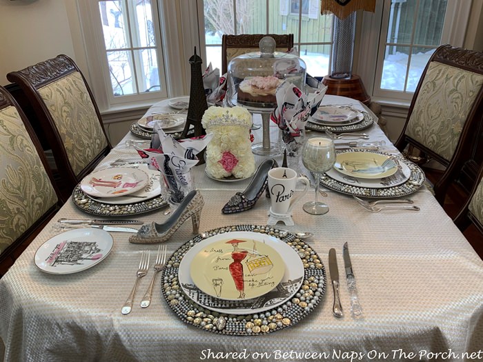 Emily in Paris Themed Dinner Party, Valentine's Day Tablescape