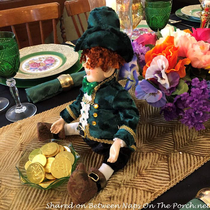 Leprechaun in St. Patrick's Day Table Setting