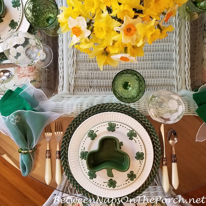 Saint Patrick's Day Tablescape and Dinnerware