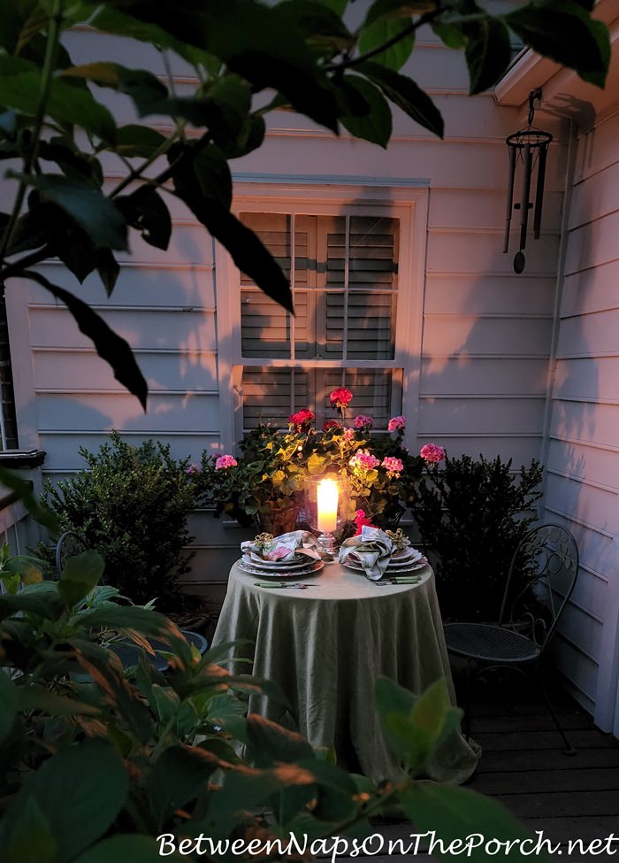 Candlelight Dining, Between Naps On The Porch