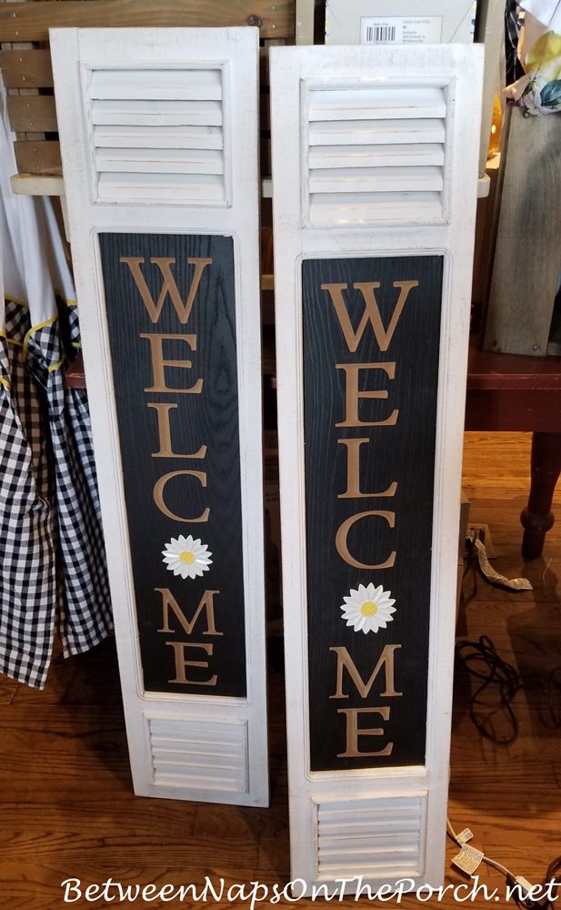 Daisy Shutter Welcome Signs