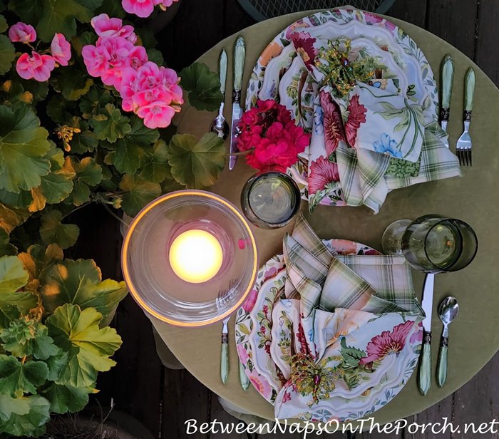 Dining via Candlelight for Tablescape Thursday
