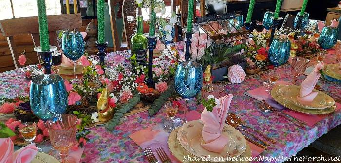 Spring Table Setting in Springtime Colors