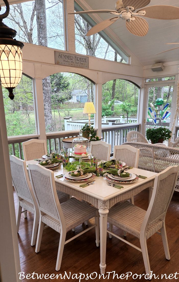 Springtime on the Porch, Spring Table Setting