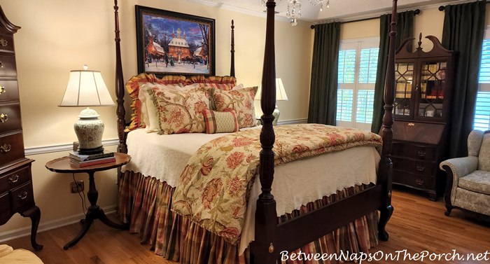 4 Poster Bed, Traditional Bedroom, Spring-Summer Bedding