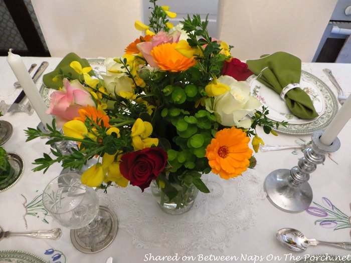 Floral Centerpiece for Spring Luncheon