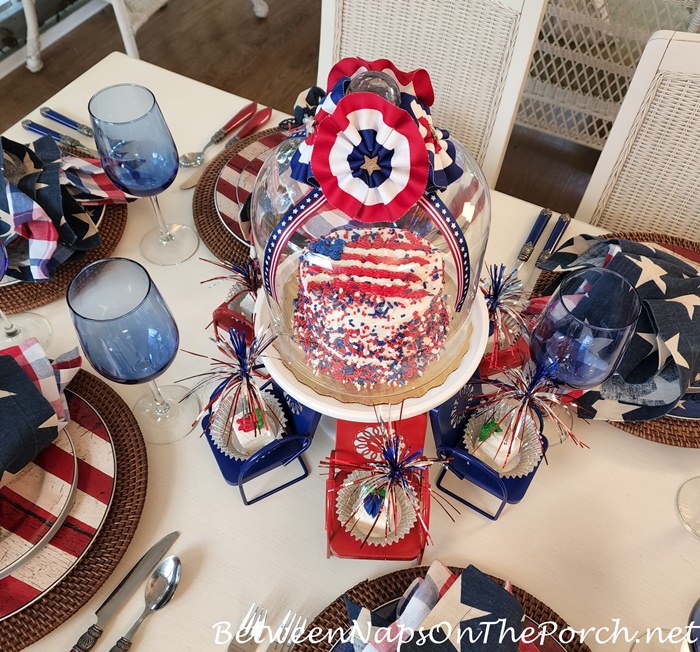 4th of July Centerpiece, Handmade Decorations