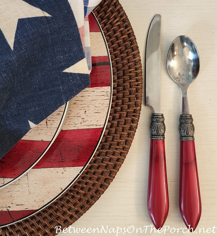 Red Flatware for 4th of July