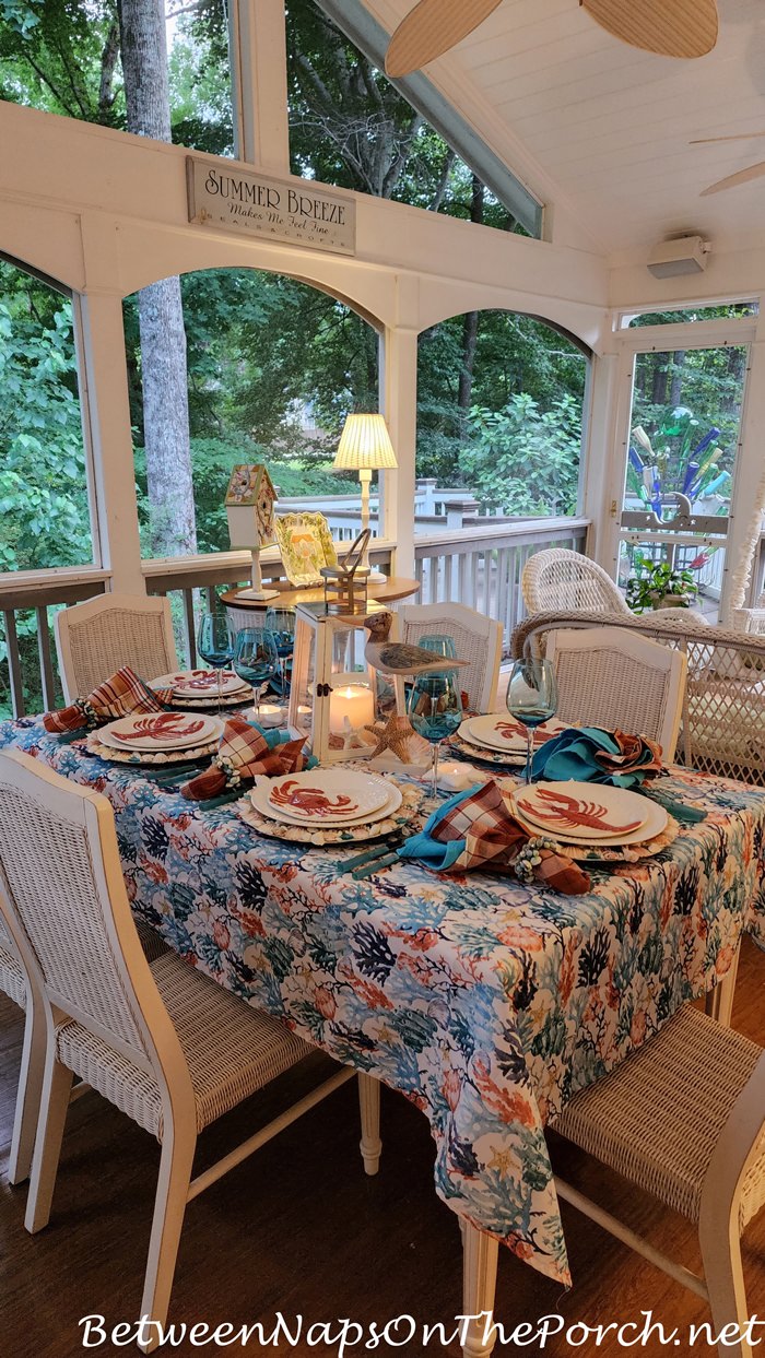 Summer Porch Dining by Candlelight