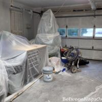 Garage during painting