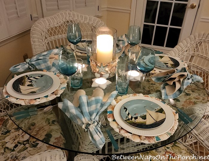 Beach, Seaside, Nautical Table Setting