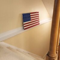 Back Staircase, Handmade Wooden Flag