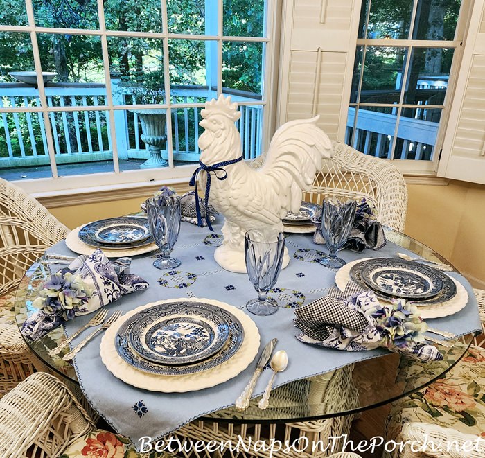 Blue and White Tablescape, Blue Willow